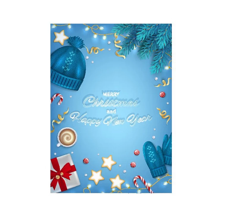 圣诞节圣诞树圣诞老人闪亮装饰电商促销折扣海报PSD模板AI素材【355】